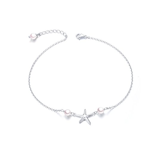 Image of S925 Sterling Silver Anklet for Women Adjustable Plus Foot Ankle Bracelet