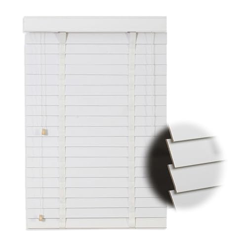 Tende per finestre in finto legno bianco, oscuramento e filtraggio della luce, tende orizzontali per casa, bagno, ufficio e camper, 90 x 160 cm, perfette per la privacy e il controllo del sole