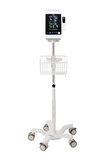 VivaDiagnostics Omni Spot Vital Signs Monitor with Mobile Cart Monitor de signos vitales Includes Thermometer