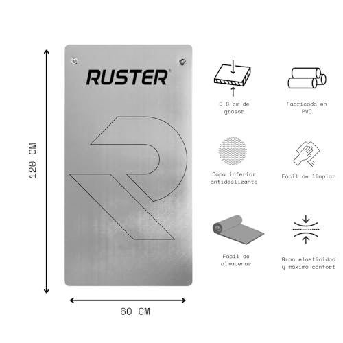 RUSTER - Esterilla Fitness y Yoga Plegable 120 cm | Colchoneta Gimnasia Gruesa Antideslizante de PVC para Entrenamiento, Pilates y Ejercicio en Casa o Gimnasio - imagen 2