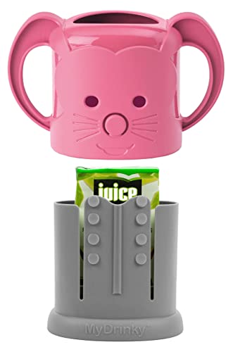 Image of MyDrinky - The Adjustable Juice Box Holder (Pink Sorbet)