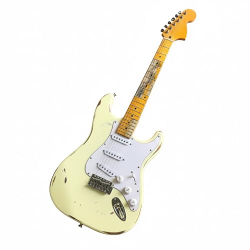 Guitare électrique blanche corps acajou massif et touche érable