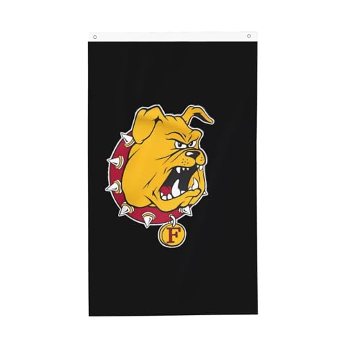 Ferris State Bulldog Vertical 5x3Ft Garden Flag Decor Home Outdoor Indoor Party House Sign Banner Fade Proof Flags