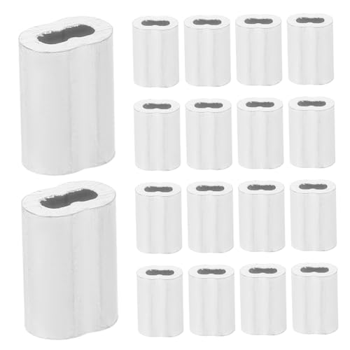 FUNOMOCYA Aluminum Crimping Loop Sleeves 250pcs Cable Clamps Double-Hole for Rope Security