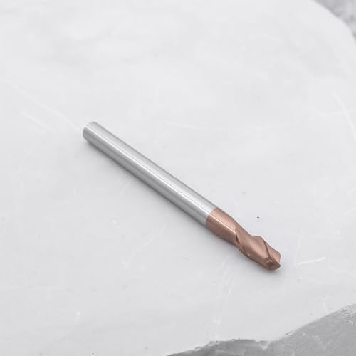 Image of 2Pcs Ball Nose End Mill AlTiN Coated HRC55 Tungsten Carbide for CNC Engraving