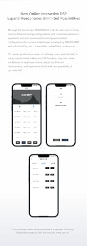 Moondrop CDSP New Online Interactive DSP USB-C Earphone Upgrade Cable for Portable Wired HiFi Earphone