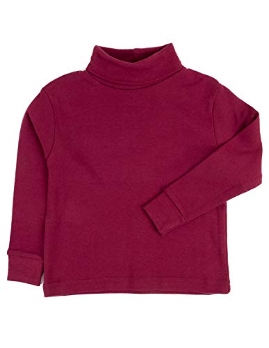Image of Leveret Girls Boys & Toddler Solid Turtleneck 100% Cotton Kids Shirt (2 Toddler-14 Years) Variety of Colors
