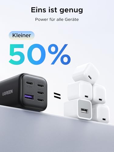 UGREEN Zapix USB C Ladegerät 45W, 5-Port GaN Netzteil, PPS Schnellladegerät – Ansicht 4