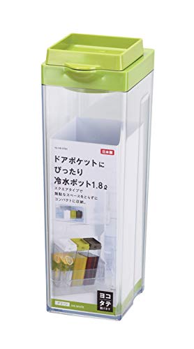 パール金属 冷水ポット 1.8L グリーン 日本製 ドアポケットにぴったり HB-5784