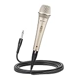 CAROL E dur-916S 有線 マイク XLR 接続 動圈式 超単一指向性 特許二重防振 転がり防止 ボーカル 歌唱用 (ゴールド)