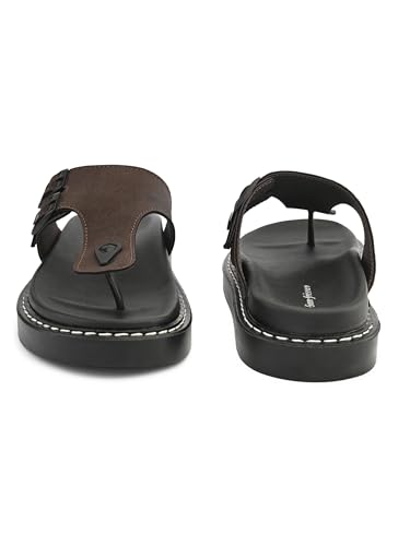 Image of San Frissco Men's Sandals with Round Toe | Perfect Fit for Summer and Rainy Season Anti-Slippery with PU Footbed Easy to Walk Slipper, Chappal | Stylish Casual Comfortable Floaters for Men