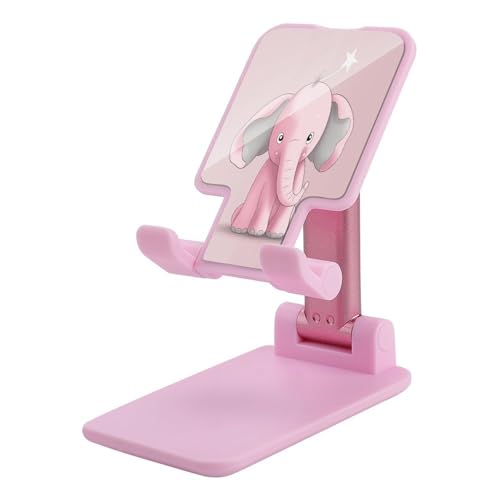 Soporte rosa para teléfono VstaDank: base plegable y ajustable para oficina