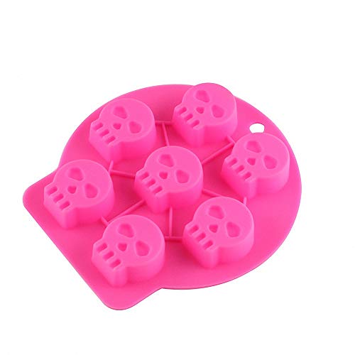 Moldfun 4Pc/Set Halloween Skull Bat Witch Ghost Shape Silicone Mold Tray For Chocolate Candy Gummy Ice Cube Jello Jelly Cake Mini Soap Wax Crayon Melt #TOP2