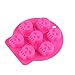 MoldFun 4pc/set Halloween Skull Bat Witch Ghost Shape Silicone Mold Tray for Chocolate Candy Gummy Ice Cube Jello Jelly Cake Mini Soap Wax Crayon Melt
