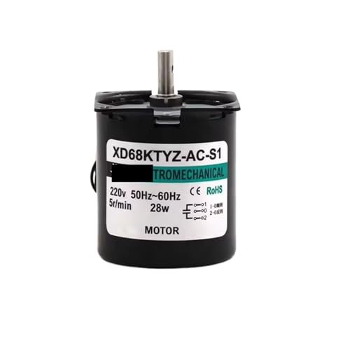 Moteur AC 220V 68KTYZ couple élevé et rotation stable 2.5rpm à engrenages métalliques
