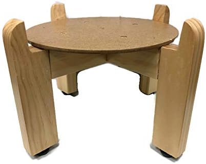 Miniatura 2 de AquaNation Soporte de madera para mostrador de 7.5 pulgadas, color natural, perfecto para macetas, plantas, jarra de agua de 3 o 5 galones,