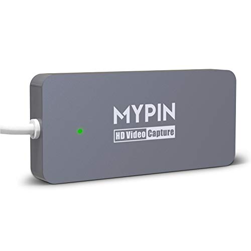 MYPIN 1080P HD 60fps USB3.0 Type-C HDMI Game Video Capture Card Compatible with Gaming Console, Camcorder, DSLR, Support Live Streaming to Android/Windows/Mac System