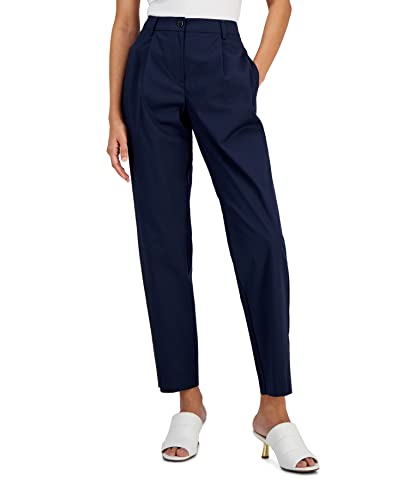Alfani Womens Tapered Pants Dark Blue Modern Navy 12