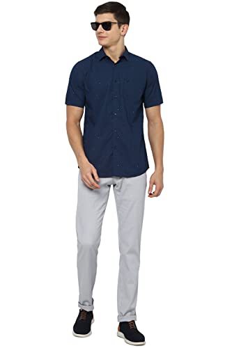 Image of Allen Solly Printed Cotton Regular Fit Casual Shirt for Men's