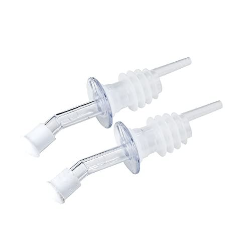 Chef Craft Basic Plastic Bottle Pourer, 4.5 Inches In length 2 Piece Set, Clear