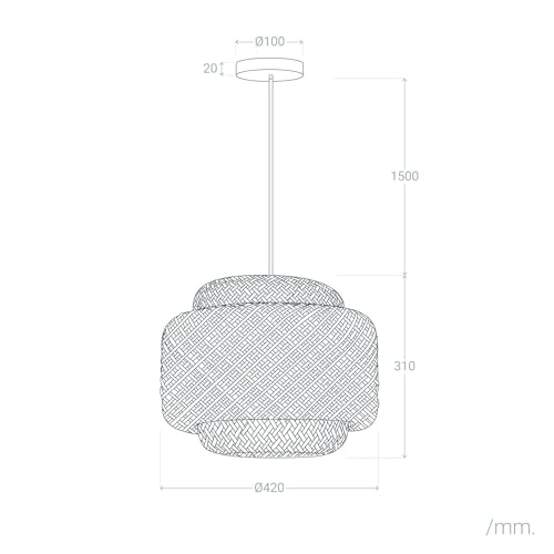 LEDKIA LIGHTING Lampada a Sospensione Bambù Nagua