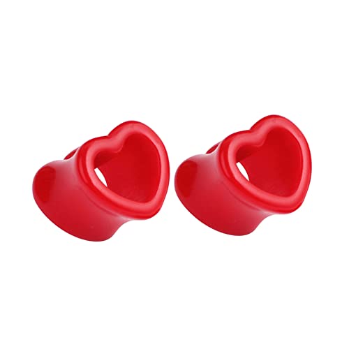 Tunnels oreille acrylique rouge écarteurs de boucles d'oreilles femmes hommes