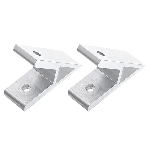 QUARKZMAN 2uds 45 Grados Ángulo Aluminio perfil Esquina Soportes, Esquina Soportes Junta Conectores para 3030 Serie (Plateado Tono)