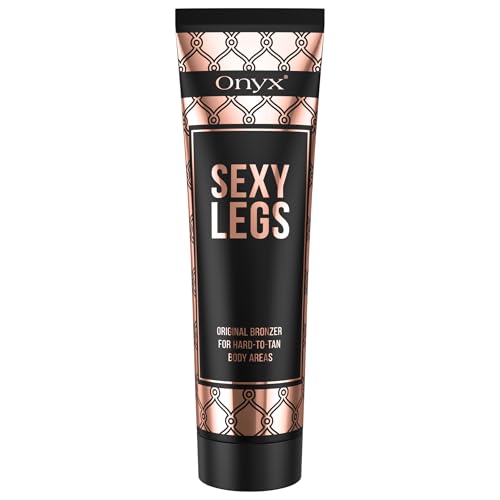 Onyx Sexy Legs Indoor Tanning Lotion with Bronzer - Double Bronzing Lotion for Perfectly Tanned Legs & Hard To Tan Body Parts - Fast-Absorbing Formula & Anti-Orange Technology