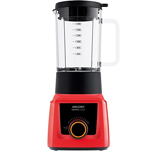 Liquidificador Mallory Taurus Glass Vermelho 12 velocidades 1300W - 110V