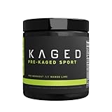 Pre Workout Powder; Kaged Muscle Pre-Kaged Sport Pre Workout for Men and Women, Increase Energy, Focus, Hydration, and Endurance, Organic Caffeine, Plant Based Citrulline, Glacier Grape