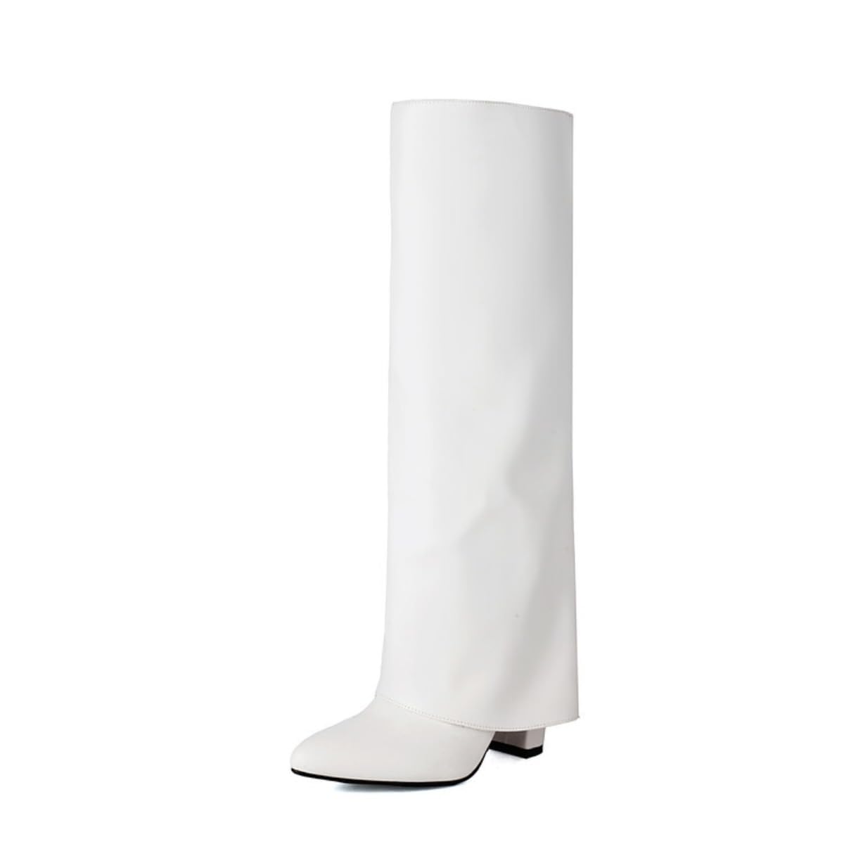 Botas altas hasta la rodilla para mujer, botas holgadas plegables