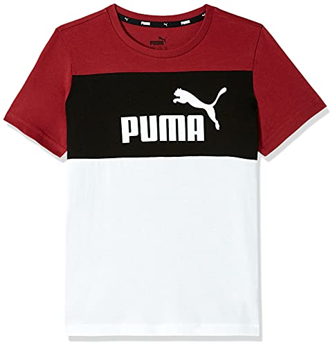 PUMA Ess+ Colorblock Tee Maglietta Unisex Bambino