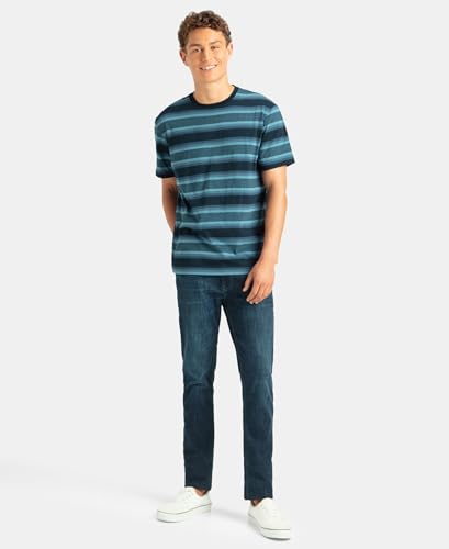 Image of Jockey 2715 Men Super Combed Cotton Rich Striped Round Neck Half Sleeve T-Shirt