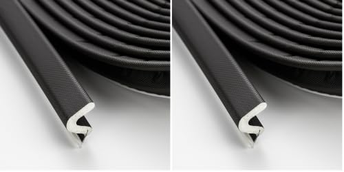 Image of Weather Stripping Door Seal Strip - Soundproof Q-Shaped Foam for Exterior Door Frame, Large Gap Seal, Noise Cancelling, Easy to Install (Black, 26FT) (Pack of 2)