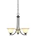 Westinghouse Lighting 6221500 Kings Canyon Three-Light Interior Chandelier, Oil Rubbed Bronze Finish with Burnt Scavo Glass