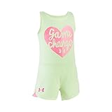 Under Armour Baby Girls` Primo Romper (6-9 Months, Game Changer (99) / Pale Moonlight)