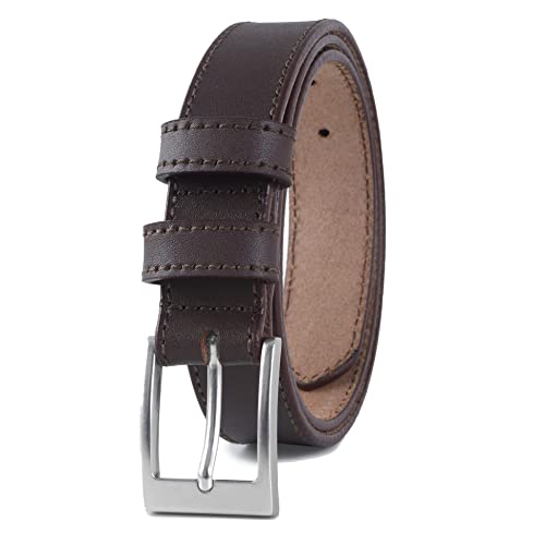 PBF Men's Genuine Leather Dress Belt | Made with 100% Cow Leather | Classic and Fashion Design for Work Business and Casual