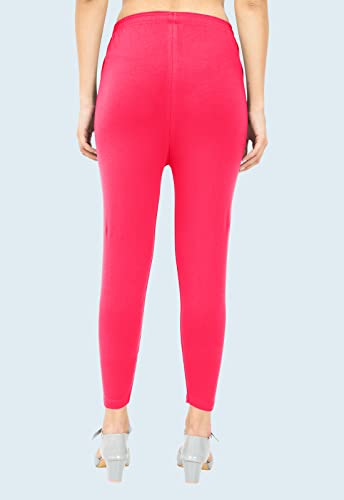 Image of POPOLO Women's Super Soft Ankle Length Cotton Lycra Solid Stretchable Legging