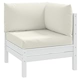 RITOPXED Palettenkissen 3-TLG. Melange Creme Stoff, Langlebiges Material, Weiche Polsterung