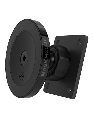 Scosche Heavy Duty MagSafe Mount/Tablet Holder for Car, Magnetic Cell Phone Stand with Extra Strong Magnets and AMPS Mounting Plate for ProClip Vehicle Specific Mount Bases