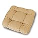 LILENO HOME Zestaw 4 poduszek na krzesło w kolorze taupe (38 x 38 x 8 cm) – poduszka do siedzenia na krzesło ogrodowe, do kuchni lub jadalni – wygodna, odporna na promieniowanie UV poduszka na krzesło do użytku wewnątrz i na zewnątrz