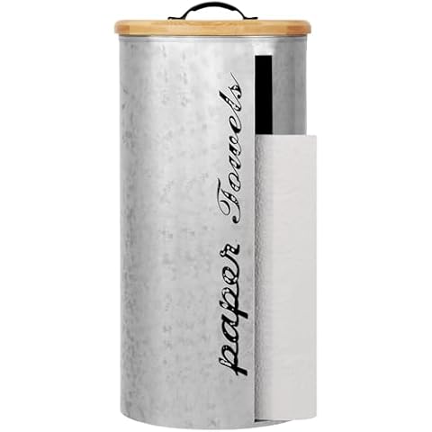 Beeveer Rustic Paper Towel Holder with Lid Cover