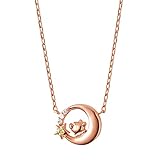 [ザ・キッス] THE KISS 【ディズニー コレクション】 くまのプーさん/キュービック・ジルコニア ピンクゴールドコーティング ムーン シルバー ネックレス DI-SN1805CB 40cm