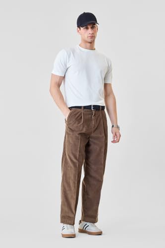 Image of SNITCH Men Slim Fit Cotton Lycra T-Shirt | Minimalist Pullover Short Sleeve Crew Neck Styling | Breathable Stretchable Soft Texture Casual Everyday Wear Plain Tee