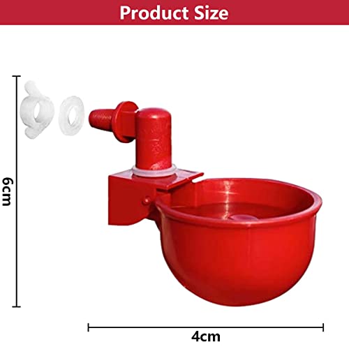 Image of HASTHIP 6 Pcs Chicken Feeder and Drinker Automatic Refill Cups for Barrels