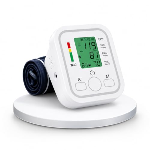 Image of Aika AK-555 Digital BP Monitor Upper Arm Instrument Machine for Blood Pressure Measurement Home Use. Fully Automatic, Digital Display with Talking Intellisense Technology Cuff Kit For Home Best Most Accurate Measurement (White, 3 Month Warranty)