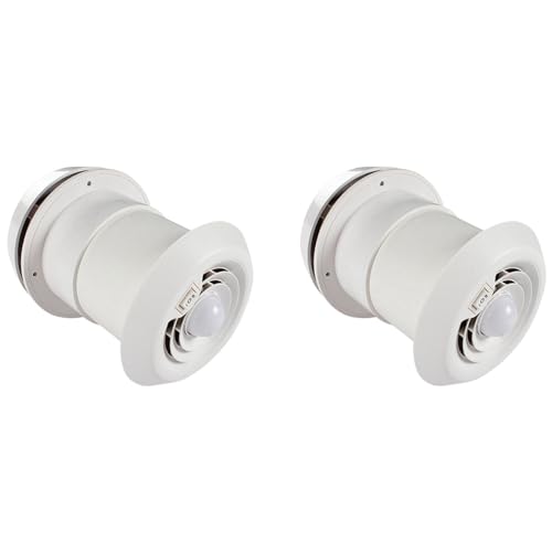 Eioeeklop 2X Ventilador de Escape de Techo Ventilación de Techo de 12V RV, Rejilla de Ventilación de Aire, Ventilador de Viento Fuerte con Luz LED para Remolque Caravana Autocaravana