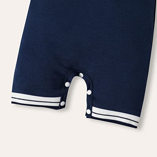 Patpat Baby Boy Rompers Outfits Baby Boy Polo Short Sleeve Snap Rompers Toddler Boys Onepiece Romper 2 Packs 9-12 Months #TOP3