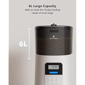 PETLIBRO-Automatic-Dog-Feeder-6L-Dog-Food-Dispenser-with-Twist-Lock-Lid-Timed-Dog-Feeder-with-Clog-Free-Design-Low-Food-LED-Indication-Up-to-50-Portion-6-Meals-Daily-for-Dogs-Cats-Pets - Cucciolini Doodles PETLIBRO-Automatic-Dog-Feeder-6L-Dog-Food-Dispenser-with-Twist-Lock-Lid-Timed-Dog-Feeder-with-Clog-Free-Design-Low-Food-LED-Indication-Up-to-50-Portion-6-Meals-Daily-for-Dogs-Cats-Pets