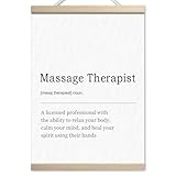 マッサージ師ギフト、オフィスの壁の装飾、マッサージ師の定義吊り下げ旗、卒業式のお礼ギフト、12x15インチ